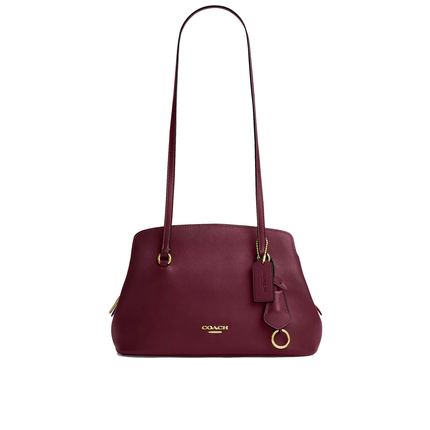 Coach Women's Elise Shoulder Bag Gold/Dark Cherry