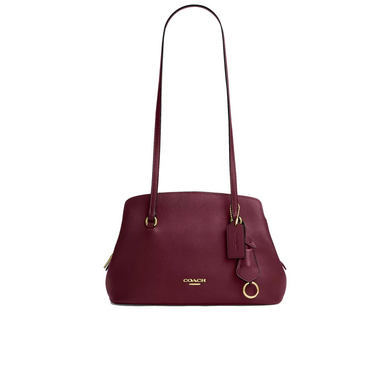 Coach Women's Elise Shoulder Bag Gold/Dark Cherry