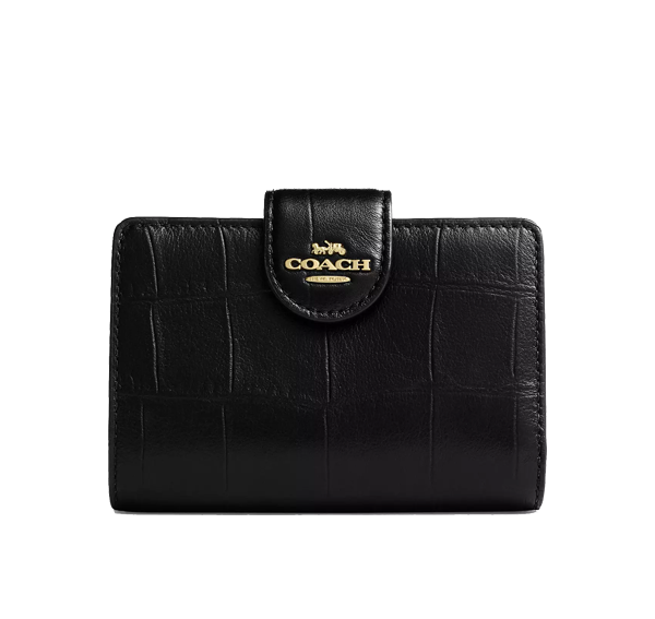 Coach Women's Medium Corner Zip Wallet Gold/Black