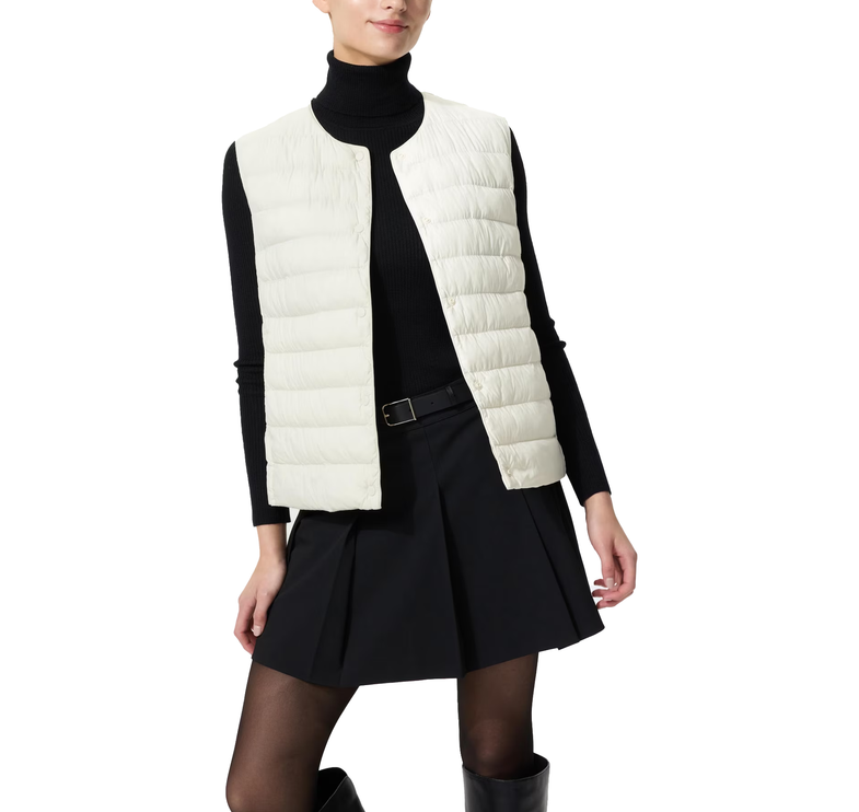Uniqlo Women's Pufftech Compact Vest 01 Off White