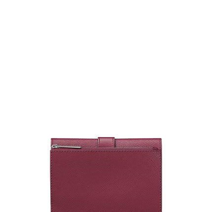 Michael Kors Women's Greenwich Medium Leather Trifold Wallet Maroon