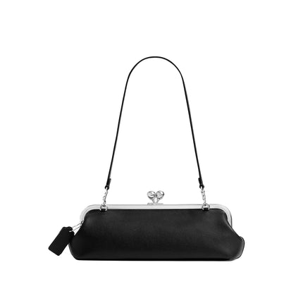Coach Women's Kisslock Frame Bag 30 Silver/Black