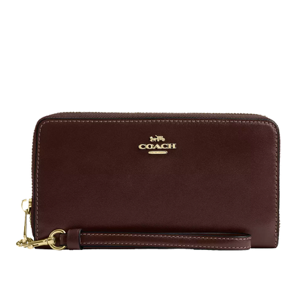 Coach Women's Long Zip Around Wallet Gold/Maple