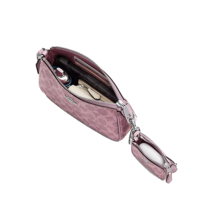 Coach Women's Boxed Nolita 19 And Nolita Bag Charm Set In Signature Canvas Silver/Pink