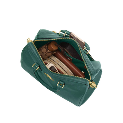 Coach Women's Rowan Large Satchel Bag Gold/Emerald