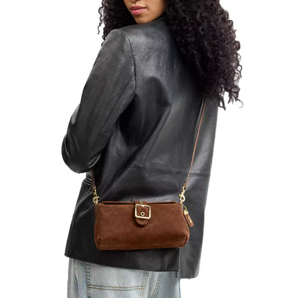Coach Women's Abbie Shoulder Bag Gold/Warm Brown