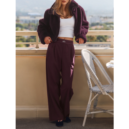alo Women's Suit Up Trouser (Regular) Rich Bordeaux