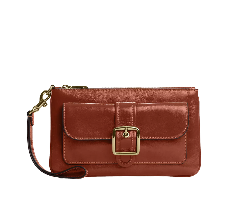 Coach Women's Ashton Wristlet Gold/Cinnamon