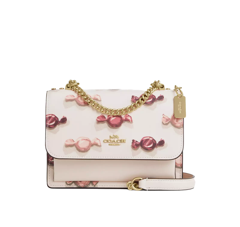 Coach Women's Mini Klare Crossbody Bag With Candy Print Gold/Chalk