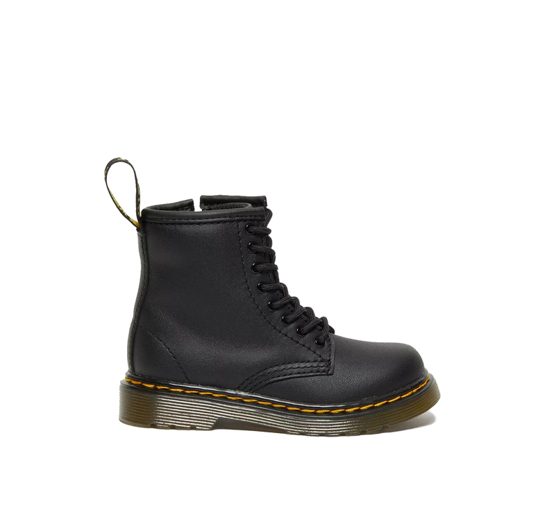 Dr. Martens Unisex Toddler 1460 Softy T Leather Lace Up Boots Black - Softy T