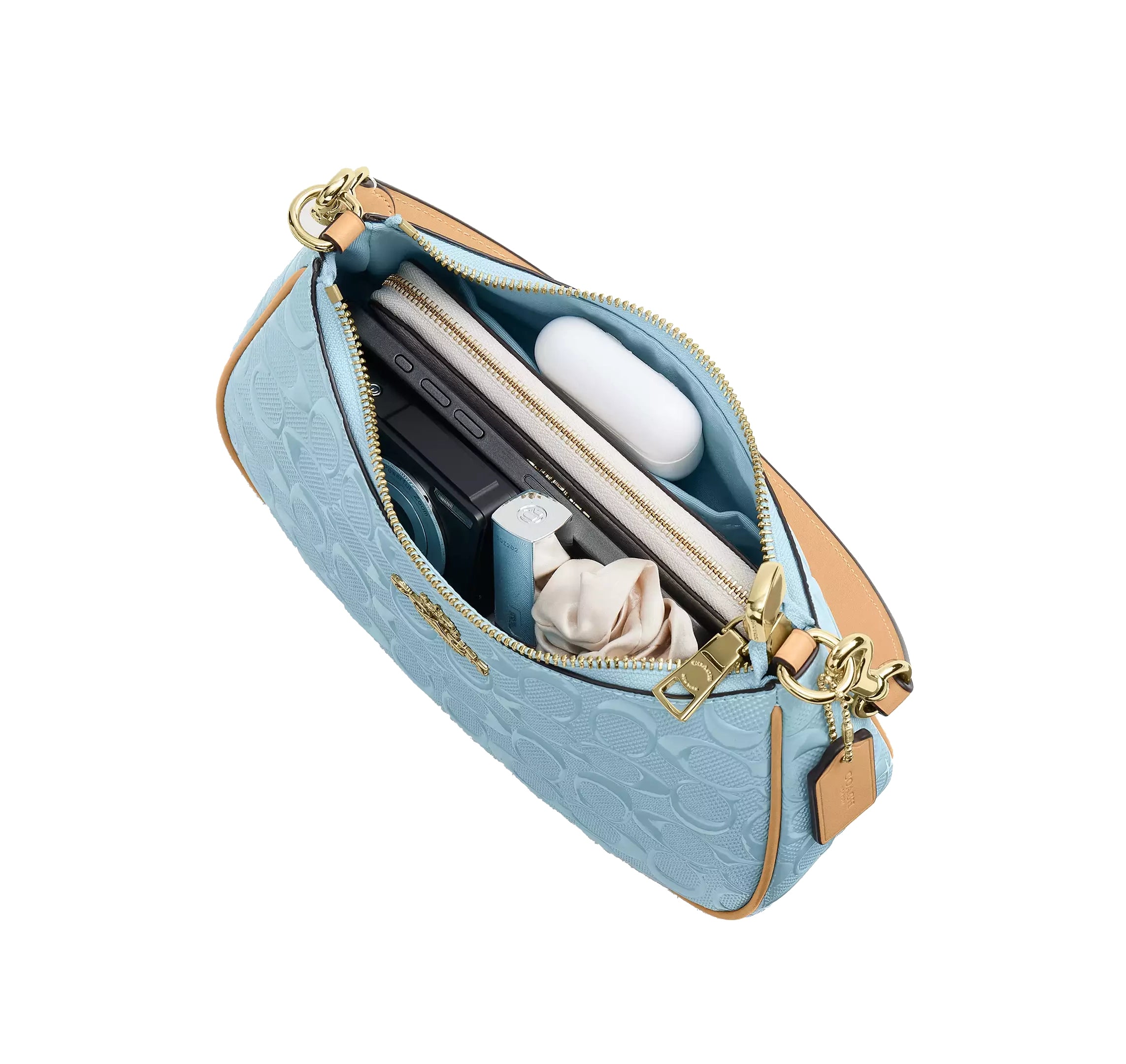 Coach Women's Teri Shoulder Bag In Signature Leather Gold/Light