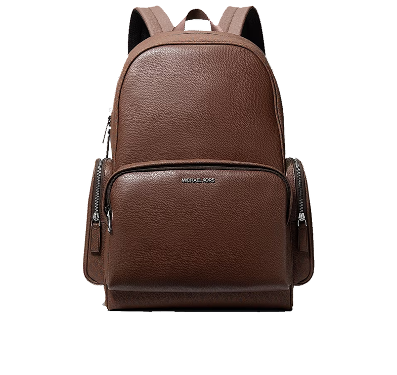 Michael Kors Unisex Cooper Leather and Signature Logo Backpack Nutmeg