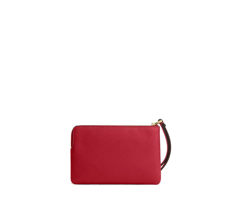 Coach Women's Corner Zip Wristlet Gold/Poppy