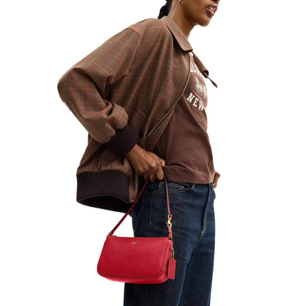Coach Women's Plaza Bag Brass/Scarlet