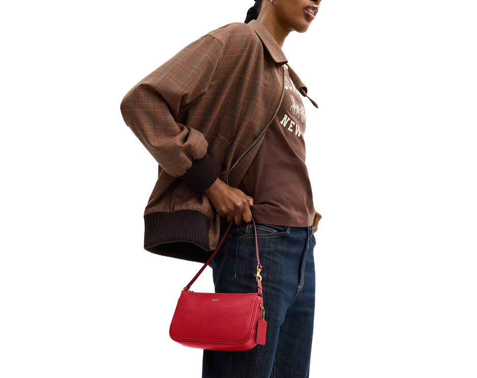 Coach Women's Plaza Bag Brass/Scarlet