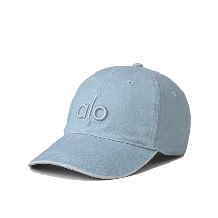 alo Unisex Washed Off-Duty Cap - Light Denim