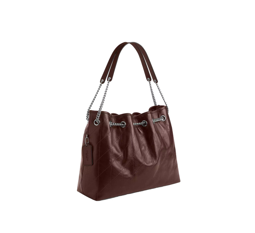 Coach Women's Evelyn Shoulder Bag With Quilting Silver/Maple
