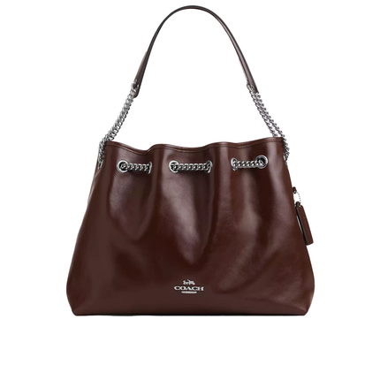 Coach Women's Evelyn Shoulder Bag Silver/Maple