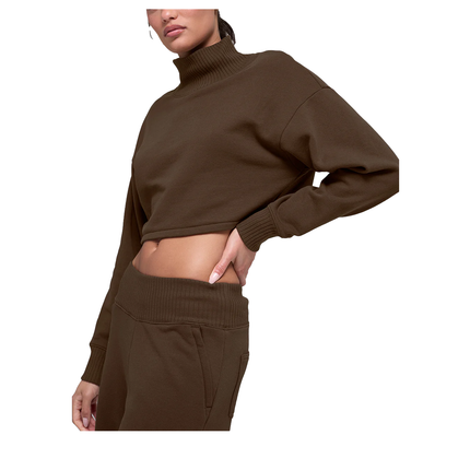 alo Women's Cropped Serenity Coverup Espresso