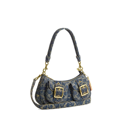 Coach Women's Ashton Bag In Signature Regenerative Cotton Denim Gold/Denim