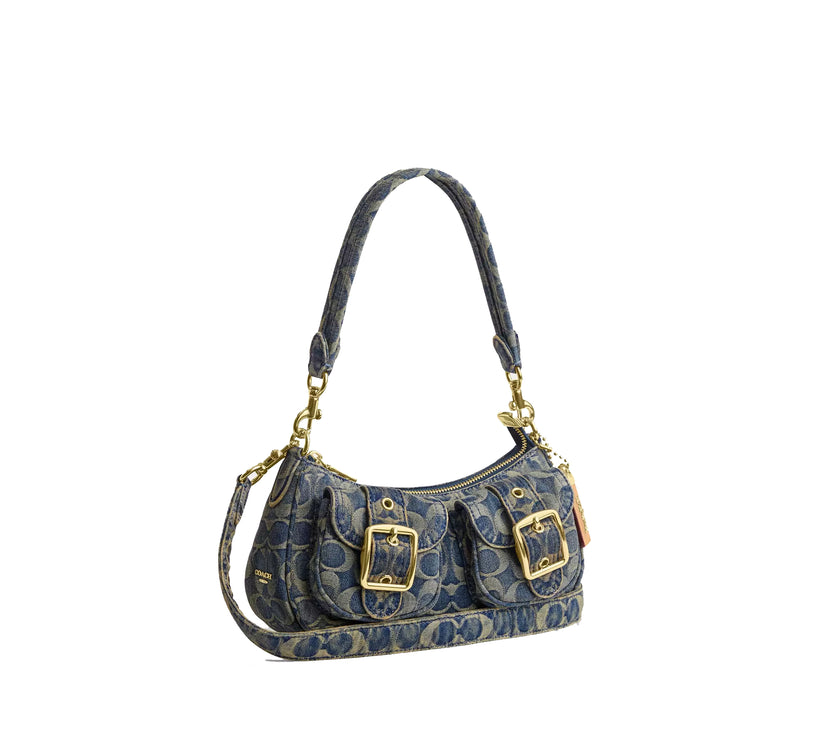 Coach Women's Ashton Bag In Signature Regenerative Cotton Denim Gold/Denim