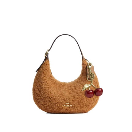 Coach Women's Emily Shoulder Bag In Shearling Gold/Natural