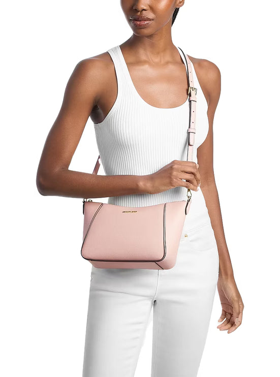 Michael Kors Women's Jet Set Travel Large Signature Logo 3-in-1 Tote Bag Powder Blush Multi/Gold