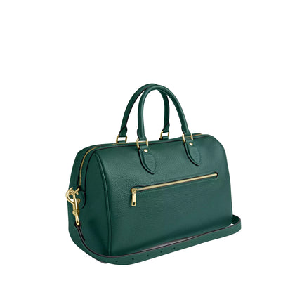 Coach Women's Rowan Large Satchel Bag Gold/Emerald