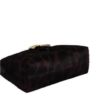 Coach Women's Abbie Shoulder Bag In Haircalf With Leopard Print Gold/Dark Leopard