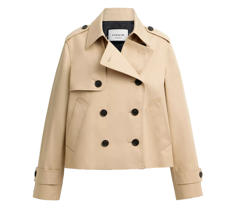 Coach Women's Short Trench Light Khaki