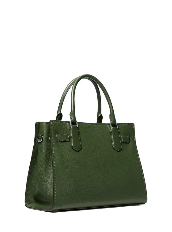 Michael Kors Women's Landon Medium Leather Satchel Bag Amazon Green
