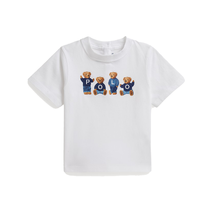 Polo Ralph Lauren Baby Polo Bear Logo Cotton Jersey Tee White