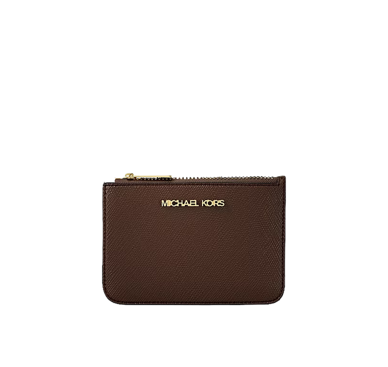 Michael Kors Women's Jet Set Travel Small Saffiano Leather Coin Pouch Nutmeg