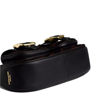 Coach Women's Ashton Bag In Haircalf With Leopard Print Gold/Dark Leopard