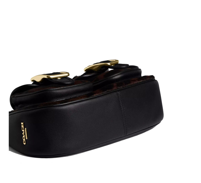 Coach Women's Ashton Bag In Haircalf With Leopard Print Gold/Dark Leopard