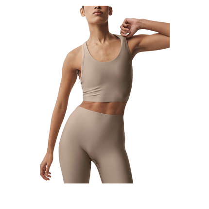 alo Women's Airlift Super Sleek Bra Tank Gravel