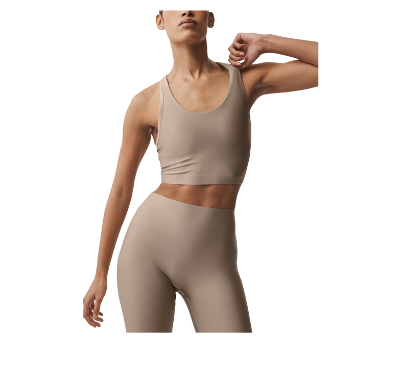 alo Women's Airlift Super Sleek Bra Tank Gravel