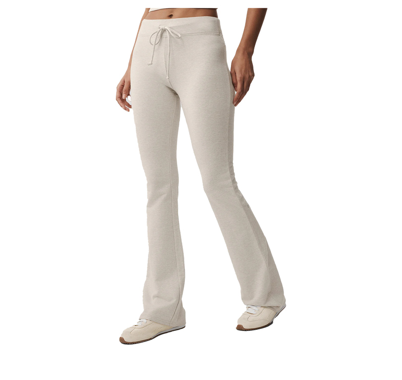 alo Women's Sway Bootcut Sweatpant Oatmeal Heather