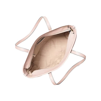 Michael Kors Women's Marlowe Medium Pebbled Leather Pocket Tote Bag Soft Pink/Gold