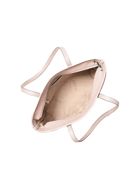 Michael Kors Women's Marlowe Medium Pebbled Leather Pocket Tote Bag Soft Pink/Gold