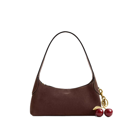 Coach Women's Brooklyn Shoulder Bag 26 Suede/Brass/Dark Chocolate