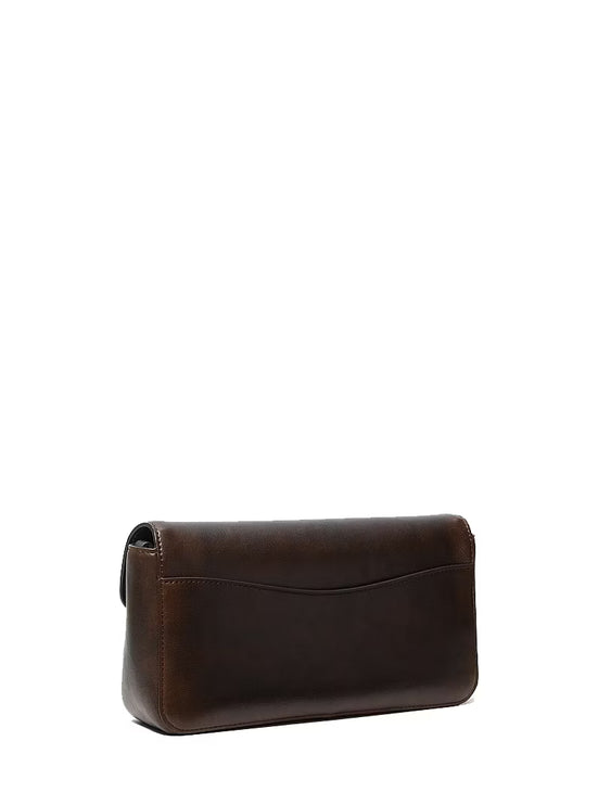 Michael Kors Women's Kacey Medium Burnished Shoulder Bag Chocolate/Gold