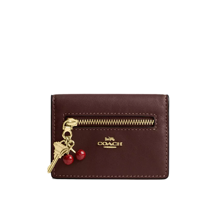Coach Women's Card Case With Charms Gold/Maple