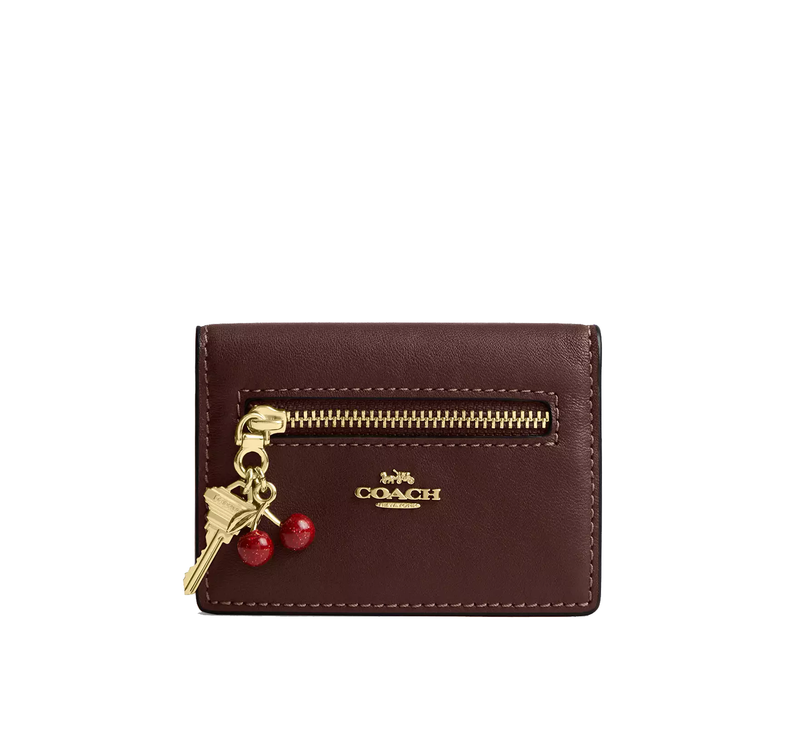 Coach Women's Card Case With Charms Gold/Maple
