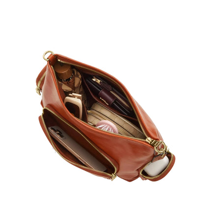 Coach Women's Laurel Shoulder Bag With Pockets Gold/Cinnamon