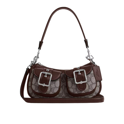 Coach Women's Ashton Bag In Signature Jacquard Silver/Oak/Maple