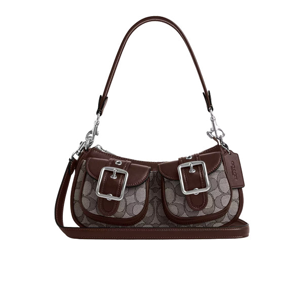 Coach Women's Ashton Bag In Signature Jacquard Silver/Oak/Maple