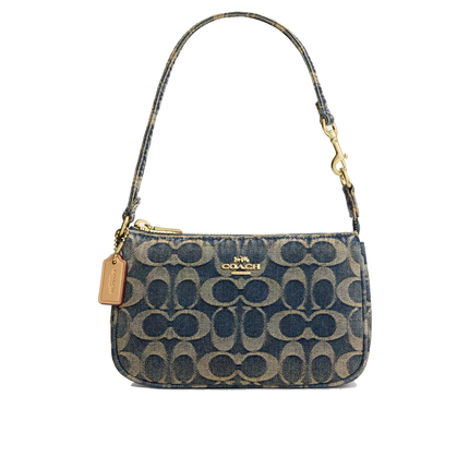 Coach Women's Nolita 19 In Signature Regenerative Cotton Denim Gold/Denim