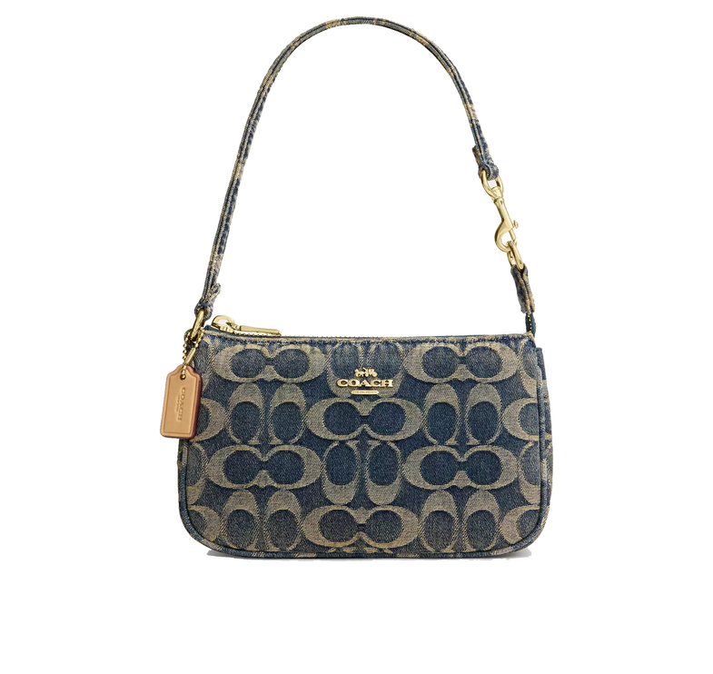 Coach Women's Nolita 19 In Signature Regenerative Cotton Denim Gold/Denim