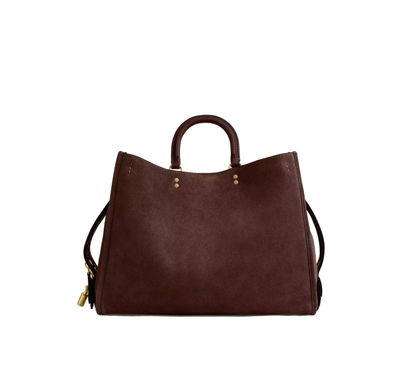 Coach Women's Rogue Bag 40 Suede/Brass/Dark Chocolate